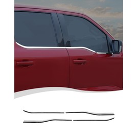 Hoolcar Lower Window Trim Cover Molding Window Bottom Outer Frame Strip Compatible with Ford F-150 2021-2025, Exterior Accessories, Chrome