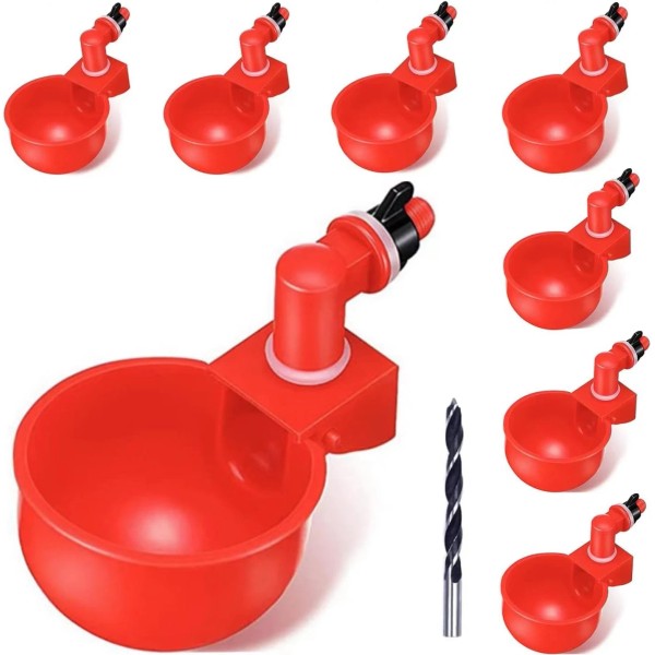 lhmofei 8-Pack Professional Large Chicken Waterer Cups, Automatic Poultry Water
