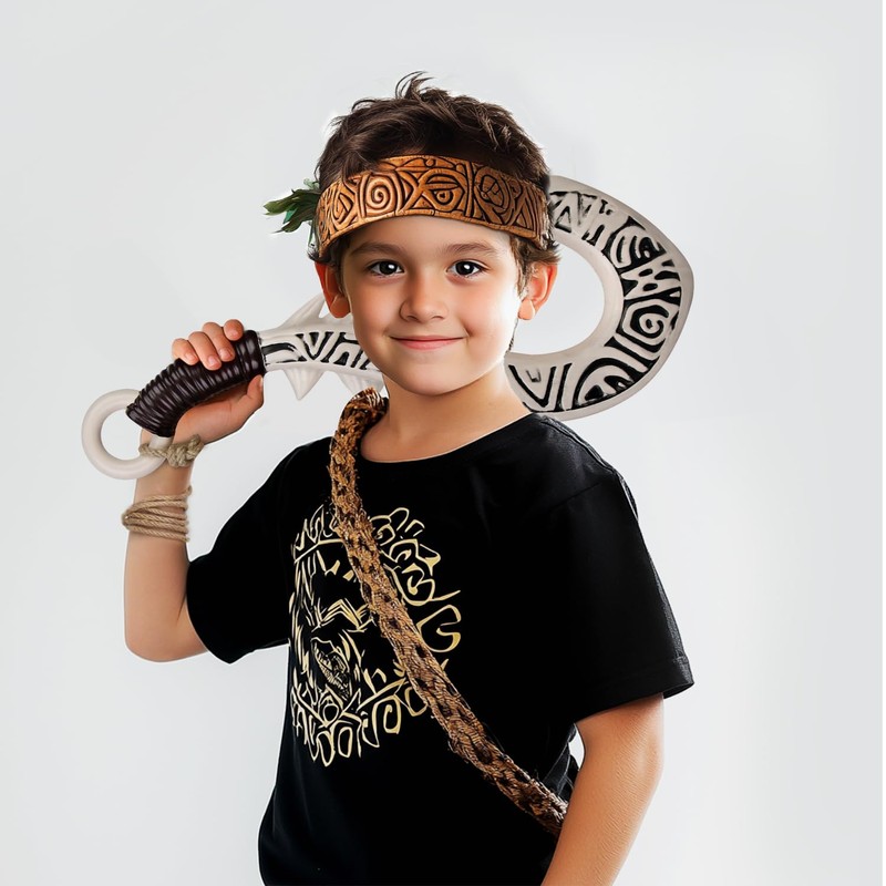 The Polynesian Demigod Maui-Inspired Cosplay Samll Fish Hook Props Engraved
