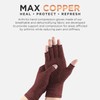 MAXCOPPER Anti-Slip Half-Finger Compression Arthritis Gloves 100% Copper-Infused, Antimicrobial, Eliminates