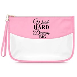 Inspirational Quotes Makeup Bag for Coworker Friends Office Team Appreciation Gifts for Coworkers Colleague Boss Lady Clear Cosmetic Bag Birthday Christmas Thank You Present for Her Travel Pouch