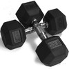 Titan Fitness 20 LB Pair Free Weights, Black Rubber Coated