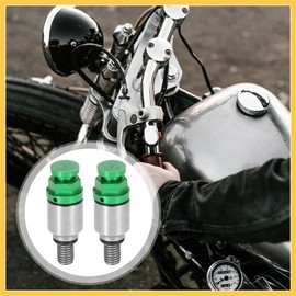 REPAIROCK 2pcs M5x0.8 Motorcycle Screw Fork Air Bleeder Valve for Honda for Yamaha for Suzuki for Kawasaki Green Auto Replacement Parts