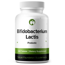 Bifidobacterium Lactis Probiotic Supplement 240 Tablets 3 Billion CFU Probiotics for Men & Women Supports Intestinal Digestive & Gut Health (240, Bifidobacterium Lactis)
