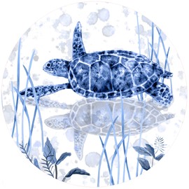 Andreas Silicone JO-GGST Non-Slip 6.25" Jar Opener, Easy Lid Opener, Made with Silicone and Fabric, Dishwasher Safe, Garlic Peeler, Sea Turtle, 6.25 inch