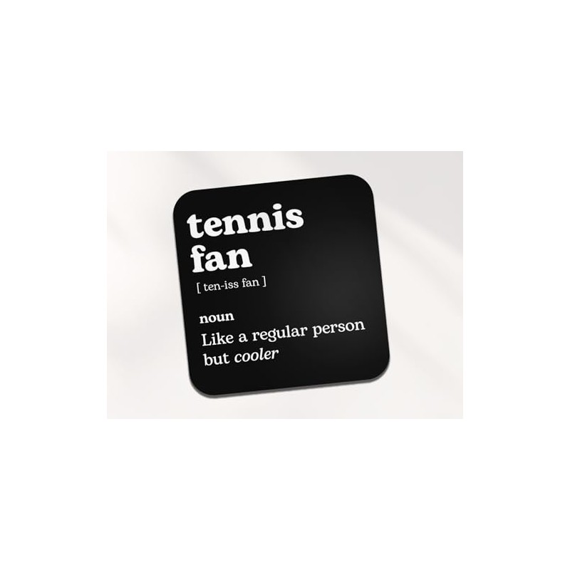 Tennis Fan Square Coaster - Dictionary Regular But Cooler Sport
