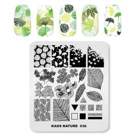 KADS Nail Stamp Plate, Maple Leaf Stamping Nail Plate, Nail Stencil, Nail Image Plate (NA036)