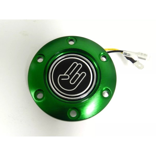 Unbranded GREEN BILLET RING & SHOCKER HORN BUTTON FOR RACING