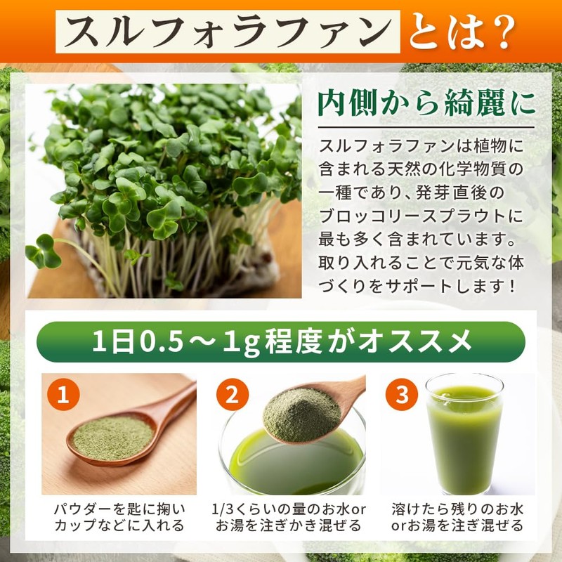 Broccoli Sprout Powder 3.5 oz (100 g)
