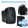 Linkstyle Momentary Rocker Switch, 7 Pin DPDT 20A ON-Off-ON Up/Down