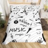 Homemissing Music Theme Bedding 140 x 200 cm Black and