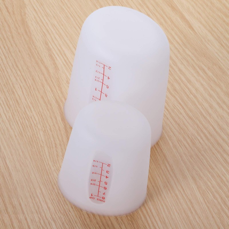 Hedume Set of 4 Silicone Flexible Measuring Cups with Marking,