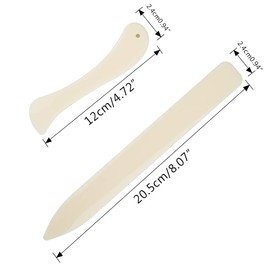 Set of 16 Bookbinding Tools, SourceTon Bone Folder Creaser Waxed Linen Thread Wood Handle Awl Large-Eye Needles for Handmade DIY Bookbinding Crafts and Sewing Supplies