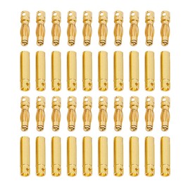 20 Pairs2.0-6.0mm Banana Plug Bullet Connector Adapter (20Pairs 4.0mm)