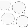 Dry Erase Speech Bubble Cutouts for Bulletin Boards (9 x