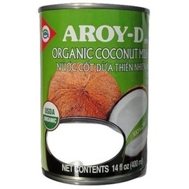 AROYD 100% Organic Coconut Milk 14oz 400ml USDA Organic (Pack 2)
