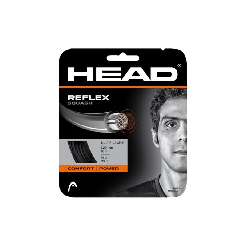 HEAD Reflex Squash String Set (18L / Black)