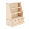 Dollhouse Bookshelf 1:12 Wooden Miniature Decoration Rugged Dollhouse Bookcase for