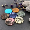 Morella Women's Coin 33mm Gemstone Chakra Disc Necklace Pendant, Stone,