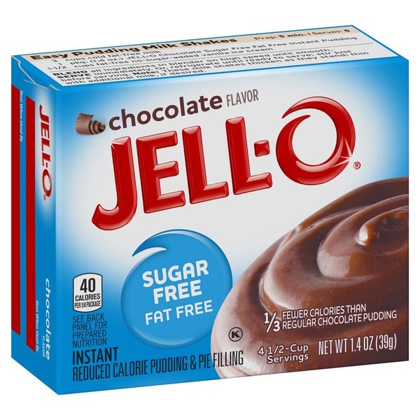 Jell-O Sugar-Free Chocolate Instant Pudding Mix 1.4 Ounce Box (Pack