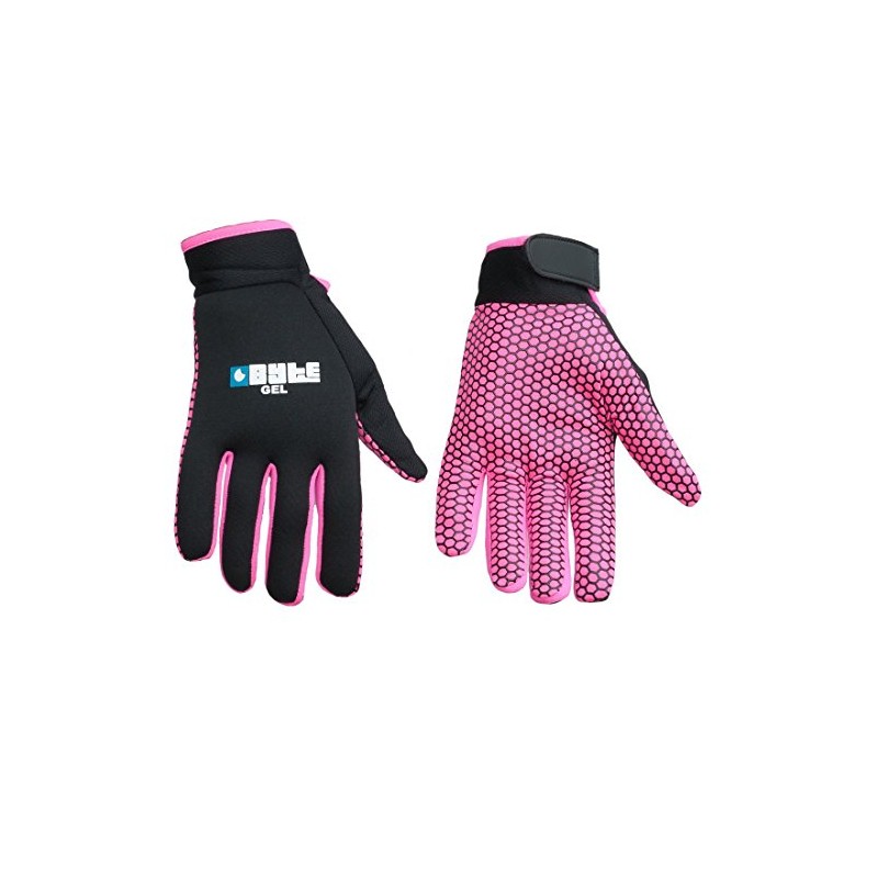 BYTE SNUG FIT GEL PROTECTION HOCKEY GLOVE BLACK PINK (SMALL)