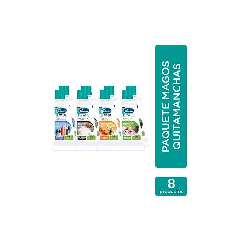Dr. Beckmann Kit de Magos Quitamanchas, 8 botellas de 50