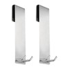 uxcell 2 Pcs Stainless Steel Shower Door Hooks, 7.1 Inch, Silver, Non Slip, Modern Style, Door Mount, Glass Surface