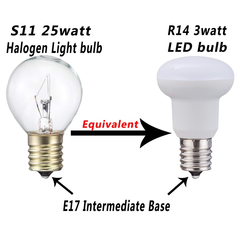 R14 E17 LED Light Bulb, 3W LED Bulb Replace 30W