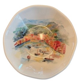 Opificio Etico City Opificio Etico Bowl Portofino Italy Vintage Signed Stamped Pasta Salad 9"