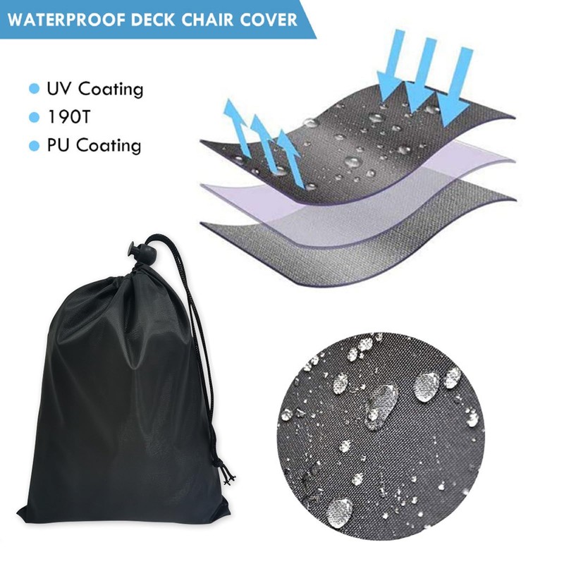 Zero Gravity Chair Covers 2 PCS, Outdoor Zero Gravity Folding