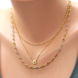 M&T 2015 Stainless Steel Handmade Number Necklace, Personalize Memorial Necklace (Number 13)