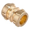 Bag of 2-28mm Brass Compression Coupling (Known as Compression Coupling/Plumbing Compression Fittings/Coupling Also Available in 8mm, 10mm, 12mm, 15mm, 22mm, 28mm, 35mm, 42mm and 54mm)