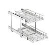 QUYUWU 2-Tier Kitchen Cabinet Pull Out Shelf and Drawer Organizer