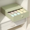 Tynulox Underwear Organizer Drawer, 10 Cells Plastic Panties Drawer, Stackable