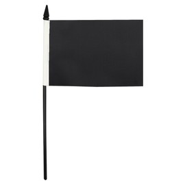AZ FLAG RACE OFFICER BLACK TABLE FLAG 5'' x 8'' - RACING DESK FLAG 21 x 14 cm - Black plastic stick and base