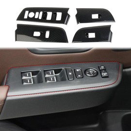 crosselec Carbon Fiber Window Lift Switch Panel Cover Trim for 2023-2024 Honda Pilot