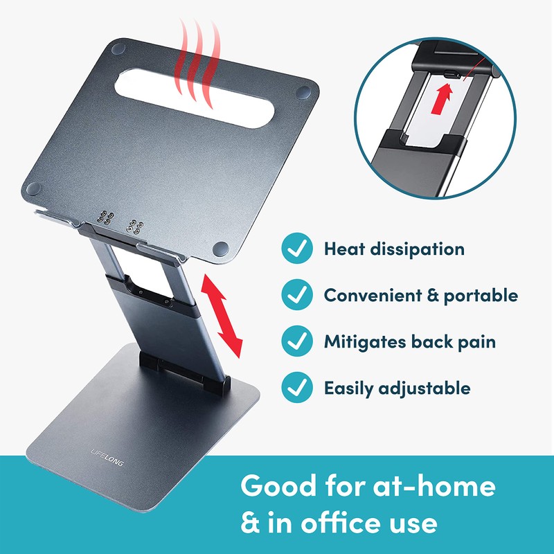 Lifelong Ergonomic Adjustable Laptop Stand for Desk - Height Up