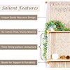 Induslyfe Macrame Wall Hanging Shelf 2 Tier Boho Wall Plant