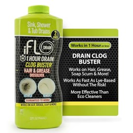 iFLO 1-Hour Drain Clog Buster - Fast Acting Hair & Grease Dissolver