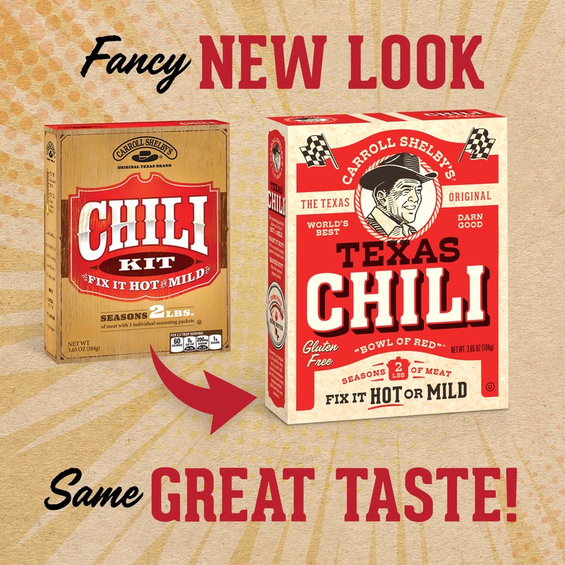 Carroll Shelby's Original Texas Brand Chili Kit 3.65oz Box (Pack