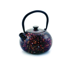 IBILI Cast Iron Graffiti Teapot, 0.35 Litres, Enamel Interior, Induction Safe