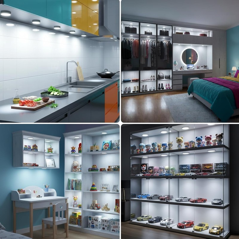 DIY LED Indirect Lighting, Cabinet Light, 6 Pieces, 1050 lm,