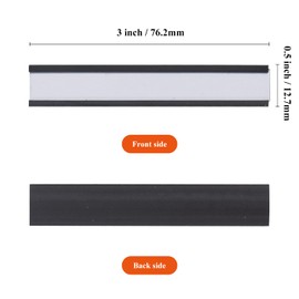 MVISUAL Magnetic Labels, Magnetic Label Holder 1/2" x 3", C Channel Magnetic Label Holders for Metal Shelves and Shelves, 50 Pack