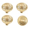 MOROBOR 4 Pack Brushed Gold Cabinet Knobs, Solid Zinc Alloy