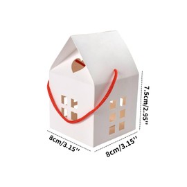 HAN SHENG 30 Pcs House Shaped Candy Boxes Gift Boxes Wedding Favor Boxes Candy Storage Boxes Packing Boxes Decoration for Wedding Christmas Birthday Party Ornament Container (White)