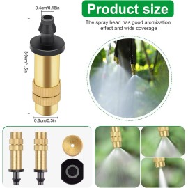Unbranded 30PCS Adjustable Brass Misting Nozzles Spray Sprinkler Set for Garden Irrigation