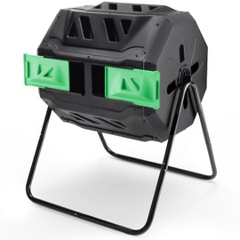 PLASTIC PRINCE Outdoor Compost Bin Tumbler for Home, Compost Tumbler Outdoor Large, 43-Gallon, Green