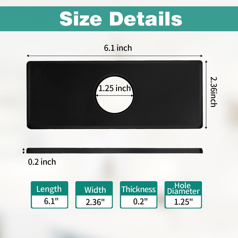 GZJoSum 6 Inch Sink Hole Cover Deck Plate, Faucet Hole