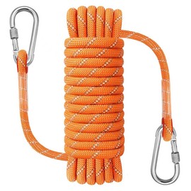 NorthPada Boat Marine Rope for Boating, Fishing, Rafting, Camping, Hiking, Hunting, Mooring, Swimming, Anchor, Docking, Rescue, Knot Practice with Hook 10mm x 10 Metres, Orange