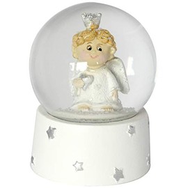 Snow Globe Christmas Angel Heart 9.5 cm Diameter 11.5 cm